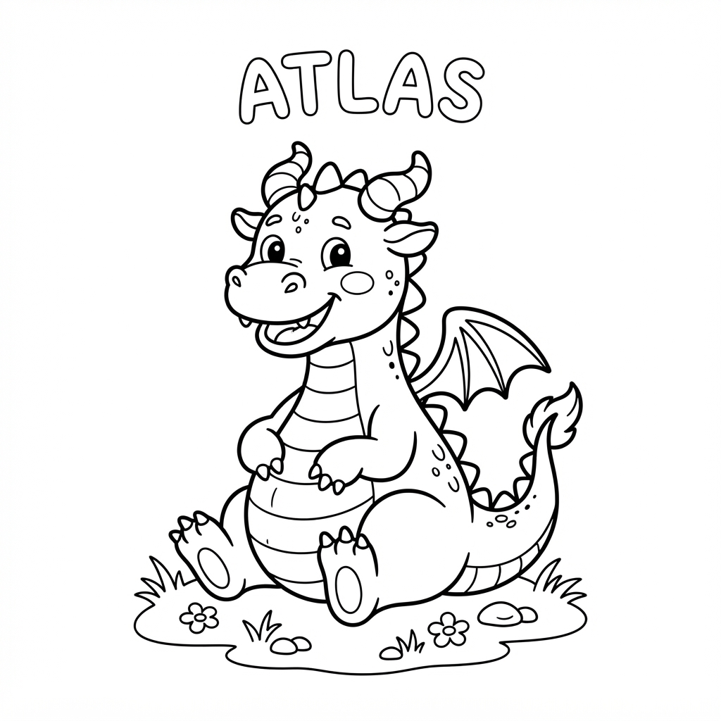 Preview of Atlas Coloring Page