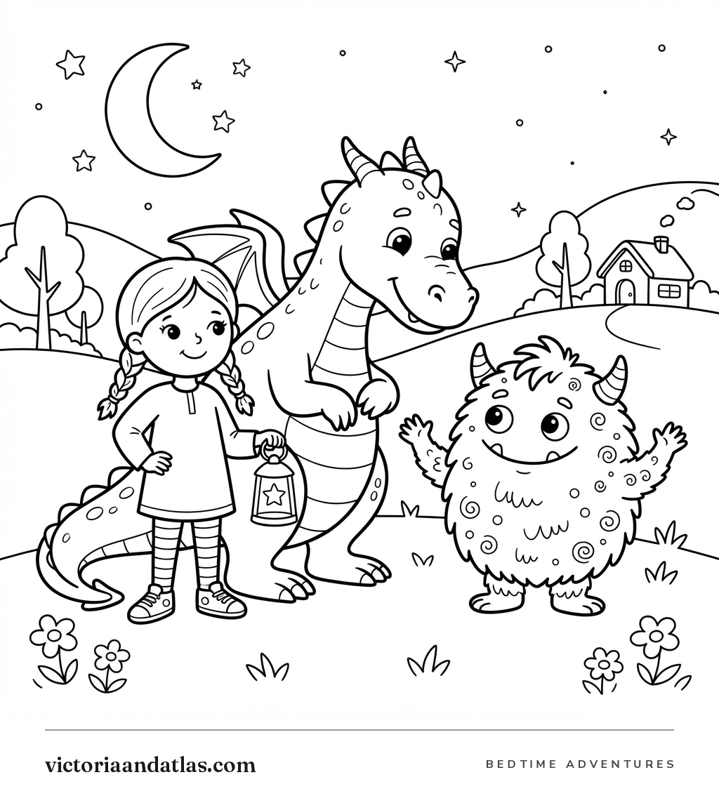 Preview of Braver Than the Bad Dream Coloring Page