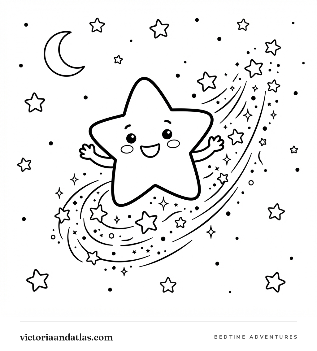Preview of Comet Coloring Page