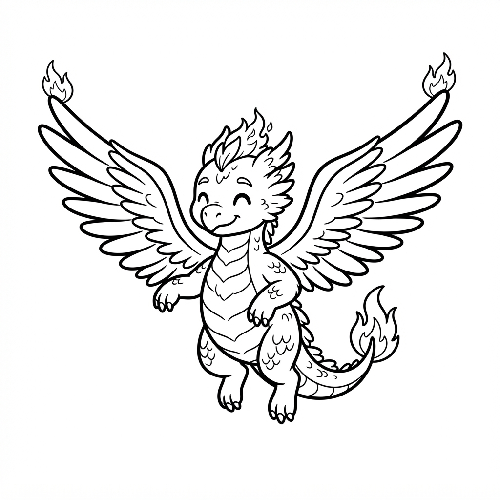 Preview of Emberwing Coloring Page