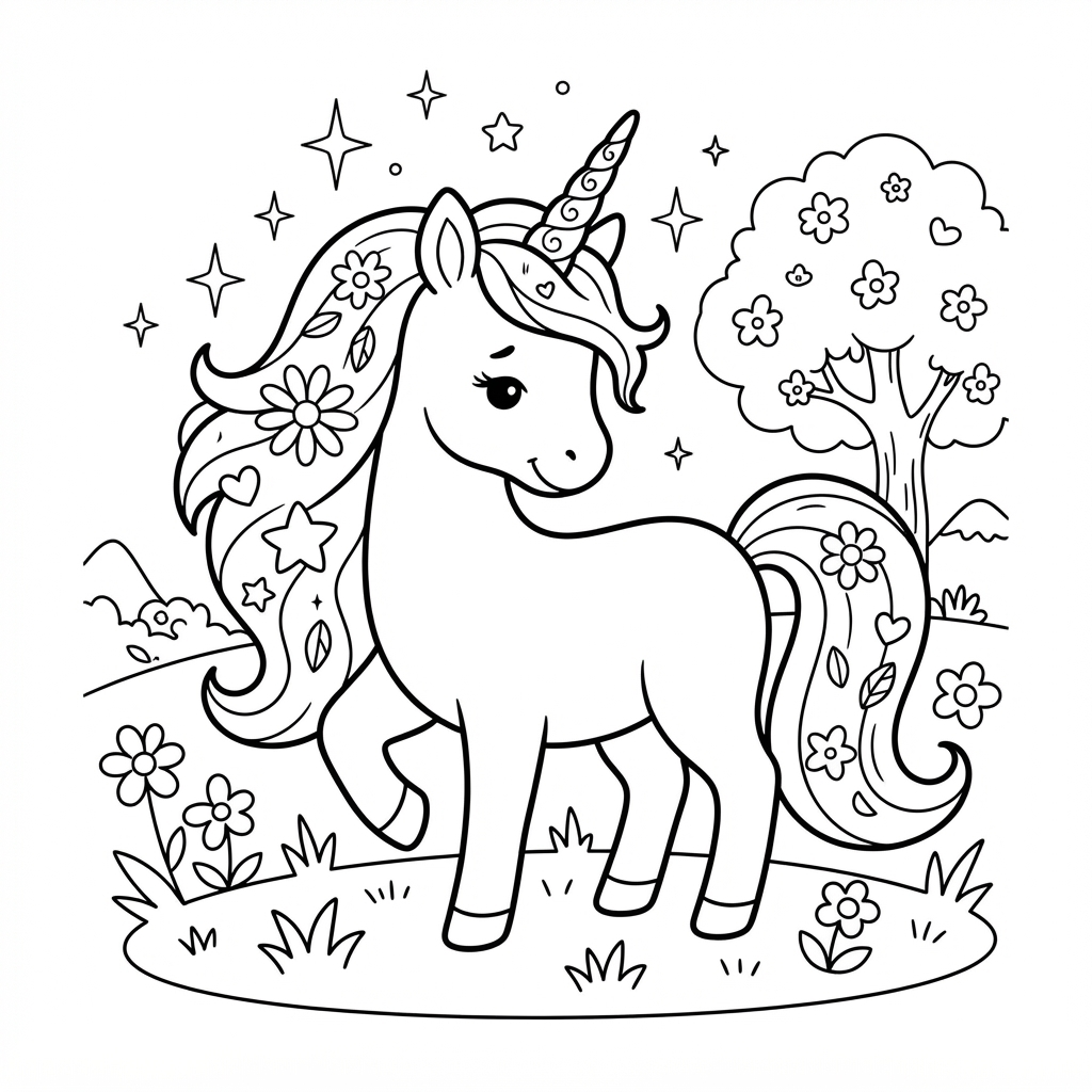 Preview of Luna Coloring Page