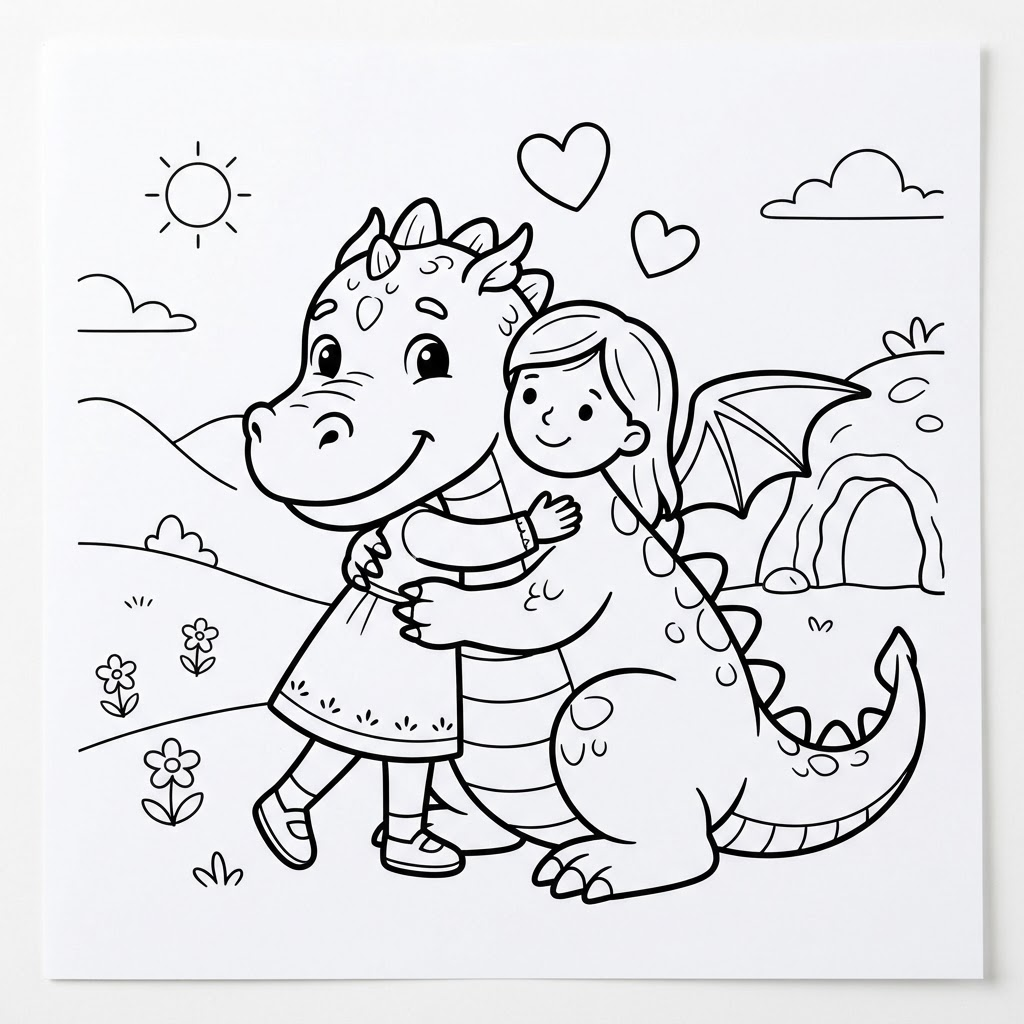 Preview of The Day Atlas Lost His Smile Coloring Page