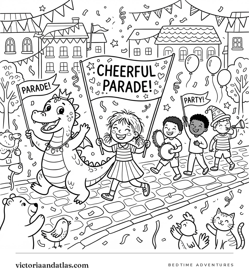 Preview of The Great Poop Parade Coloring Page