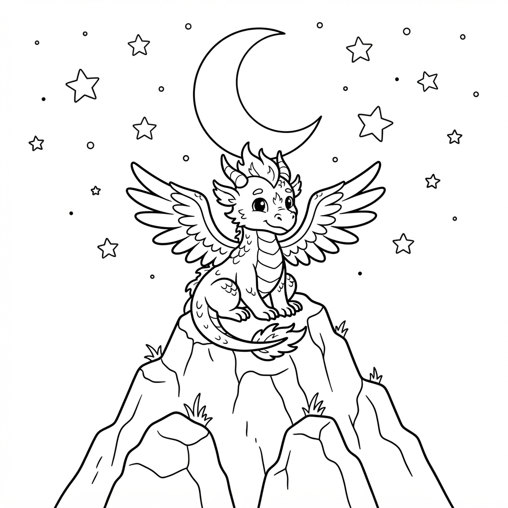 Preview of The Sleeping Guardian Coloring Page