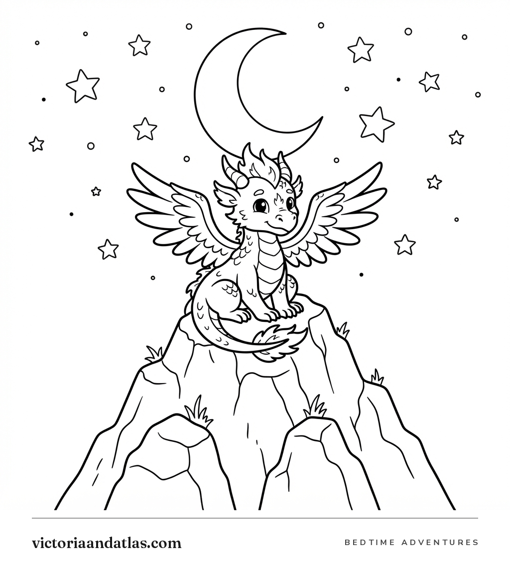 Preview of The Sleeping Guardian Coloring Page