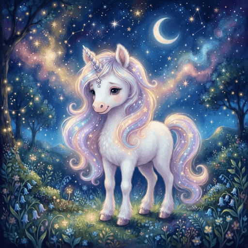 Portrait of Luna, The Shy Unicorn