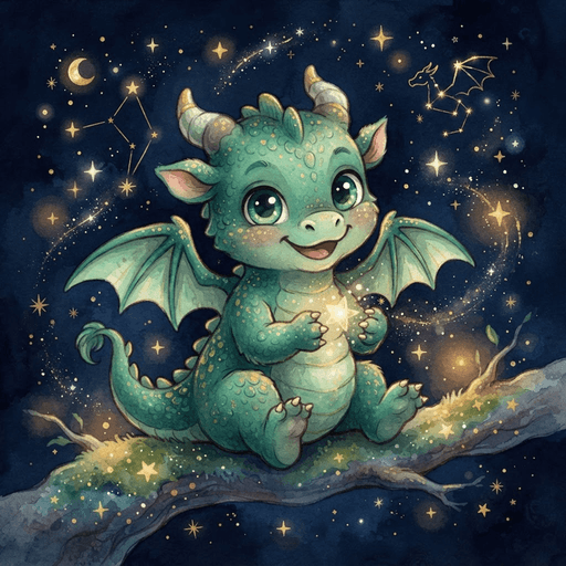 Portrait of Pip, The Littlest Dragon