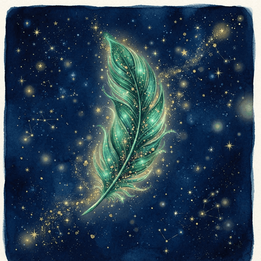 Illustration of the Emerald Feather